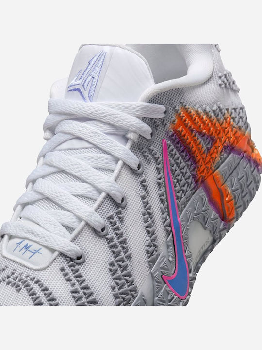 Ja 3 Low Basketball Shoes White / Dusty Cactus / Hyper Pink / Star Blue