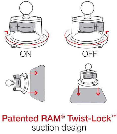 Ram Mounts Ram Tab-tite Suction Cup Mount 9"-10.5" Tablets Case