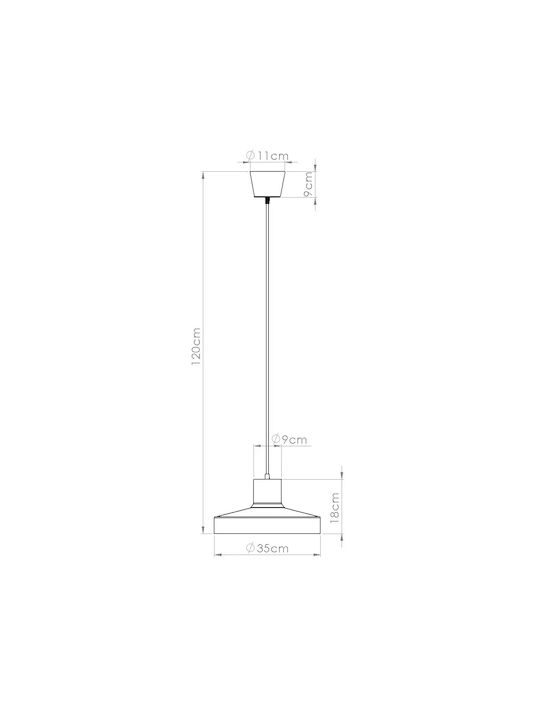 Sollux Pendant Light Red with Socket E27