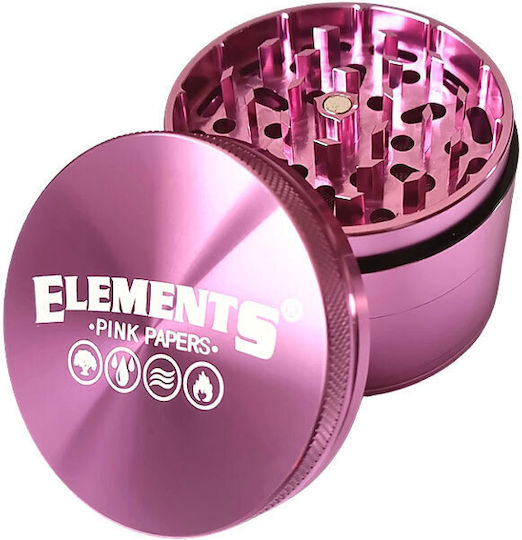 Elements Grinder Τρίφτης Pink 55mm Aluminium 4 Parts
