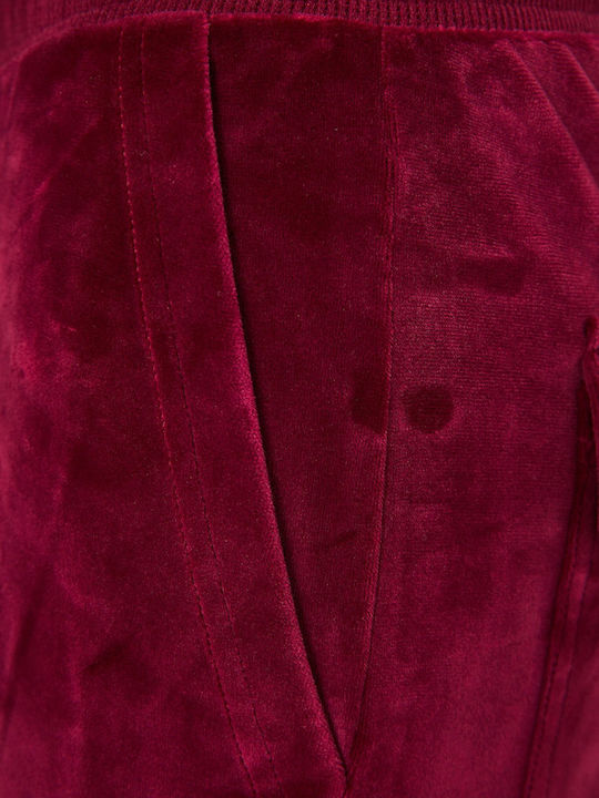 Sweatpants Velvet Burgundy