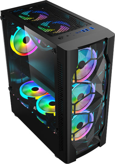 1STPLAYER Gaming Desktop PC (i5-14400F/16GB DDR4/1TB SSD/GeForce RTX 5050/Fără Sistem De Operare)