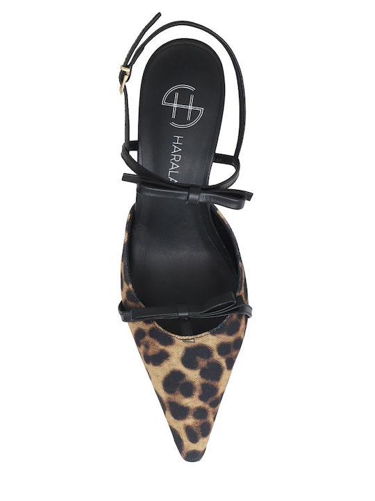 Leather Multicolour High Heels Animal Print