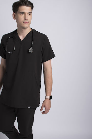Numascrubs Ανδρική Ιατρική Μπλούζα Μαύρη