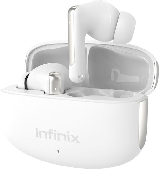 Infinix Xbuds NC XE28 Bluetooth Handsfree Ακουστικά με Αντοχή στον Ιδρώτα Λευκά