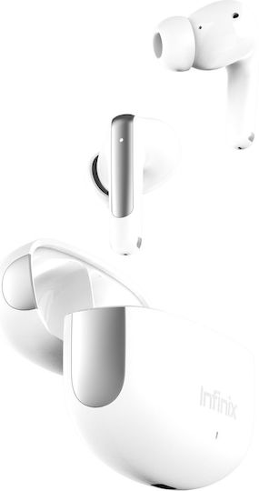 Infinix Xbuds NC XE28 Bluetooth Handsfree Ακουστικά με Αντοχή στον Ιδρώτα Λευκά