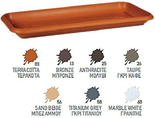 Viomes Terracotta Farfurie Ghiveci Plastic Teracotă 65x30buc 296