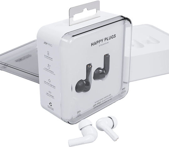 Happy Plugs Joy Pro In-ear Bluetooth Handsfree Ακουστικά Λευκά