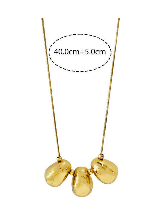 Necklace From Gold Plated Steel Necklace From Gold Plated Steel