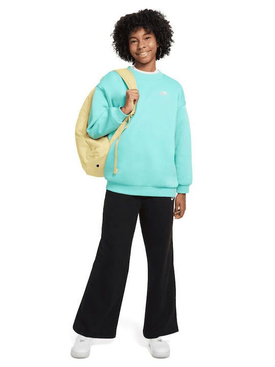 Fleece Kinder-Sweatshirt Türkis Sportswear Club