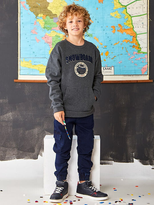 Kids Sweatshirt with Pockets Gray Moovers