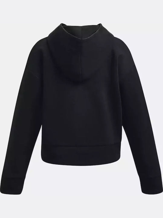 Fleece Kinder-Sweatshirt mit Kapuze Schwarz Rival