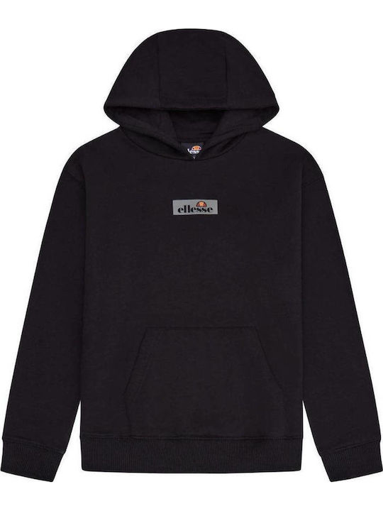 Kinder-Sweatshirt mit Kapuze und Taschen Schwarz