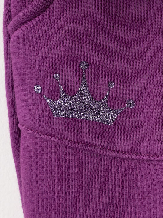 Kids Sweatpants Set With Jacket Violet 3 Pieces Hello Girls