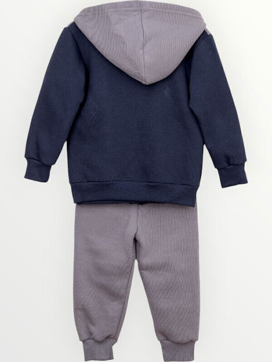 Kids Sweatpants Set navy grey 3pcs
