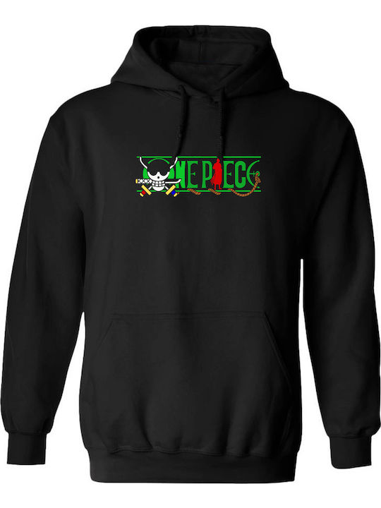 Hoodie Roronoa Zoro One Piece Pop Culture Black Hoodie Roronoa Zoro One Piece Pop Culture Black