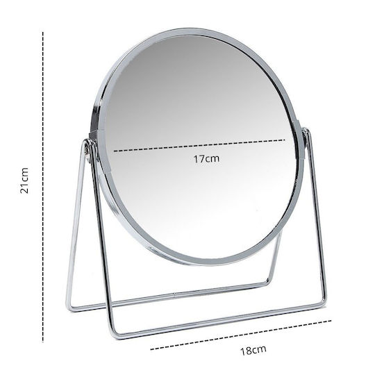 Uncle George Oglindă Machiaj De Birou 17cm Argintie
