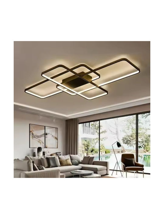 Alista Home Πλαφονιέρα Οροφής Μαύρη με Ενσωματωμένο LED και Τηλεχειριστήριο