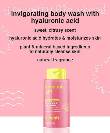 B.Fresh Αφρόλουτρο σε Gel με Υαλουρονικό Οξύ & Άρωμα Εσπεριδοειδή 473ml