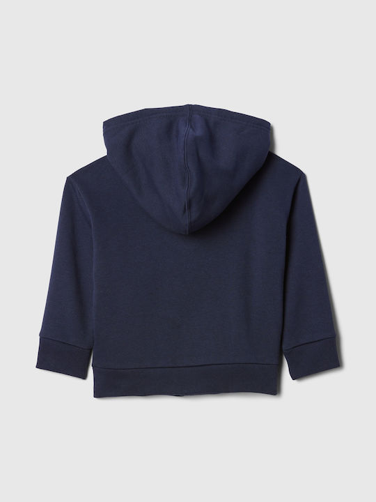 Cardigan pentru copii De bumbac cu Glugă Blue