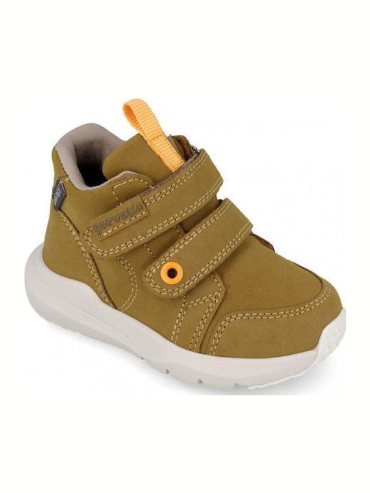 Anatomisch Suede Kinderstiefeletten mit Klettverschluss Grün