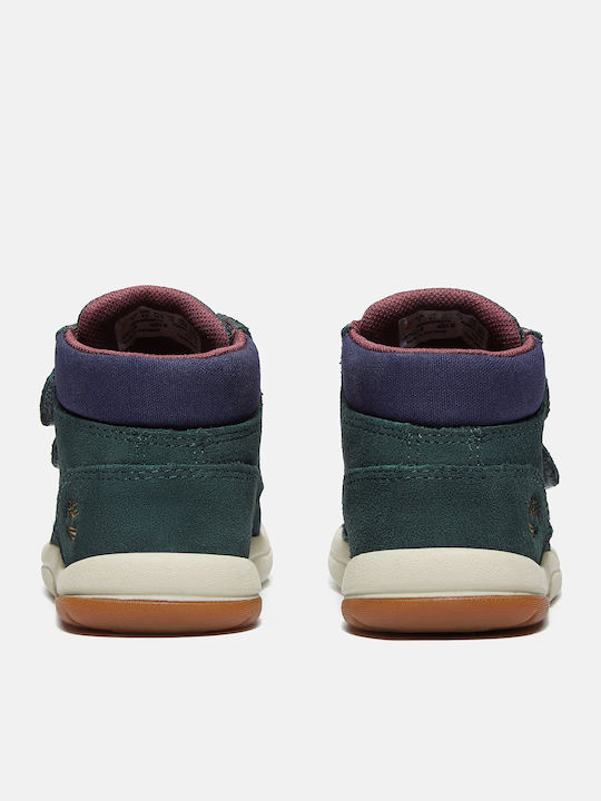 Toddle Tracks Suede Kids Boots with Velcro Green