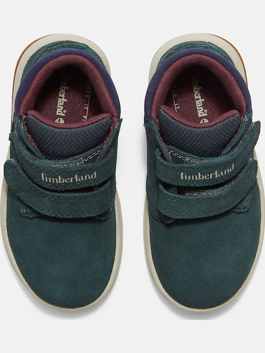 Toddle Tracks Suede Kids Boots with Velcro Green