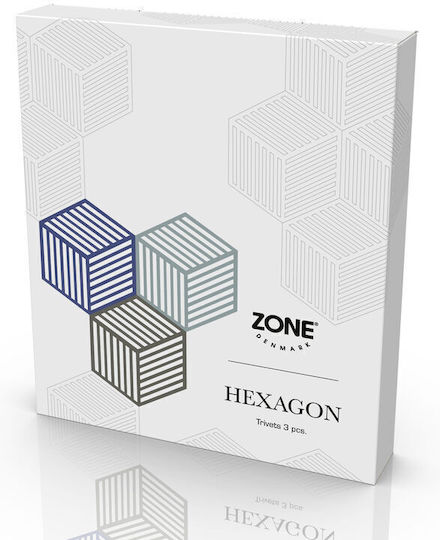 Zone Denmark Tischsets Silikon Blau 16x14cm 3 Stück