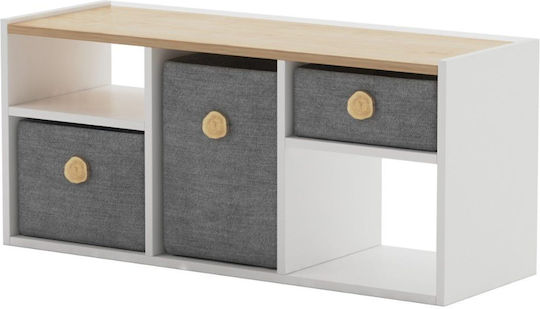 Bibliotecă pardoseală Lemn Alb 103.6x35x46cm Bibliotecă pardoseală Lemn Alb 103.6x35x46cm