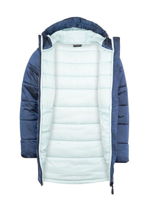 Wasserdichtes Kinder Gestepptes Jacke Winddichte mit Kapuze Blau