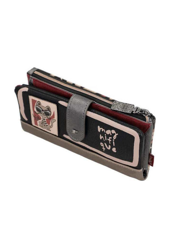 Large Fabric Women's Wallet Classic with RFID Black