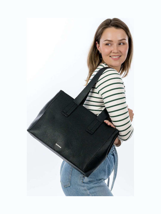 Γυναικεία Τσάντα Shopper Ώμου Μαύρη