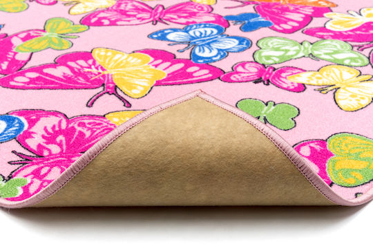 Kids Rug Playroom Butterflies Pink 160x240