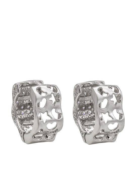 Savvas Design Обици от White Gold с Камъни