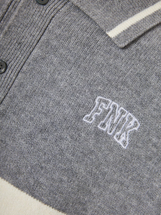 Polo Long Sleeve Grey Men s Blouse FBM012 036 09 Grey Mel
