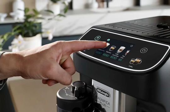 De'Longhi Magnifica Plus Automatic Espresso Machine 1450W Pressure 15bar for Cappuccino with Grinder Black