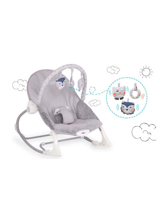Ricokids Relax pentru Bebeluși Leagăn cu Muzică Gri pentru Copil până la 3.2kg