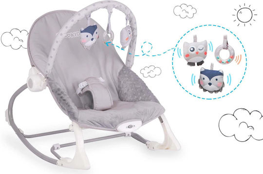 Ricokids Baby Relax Swing with Music Gray for Child up to 3.2kg