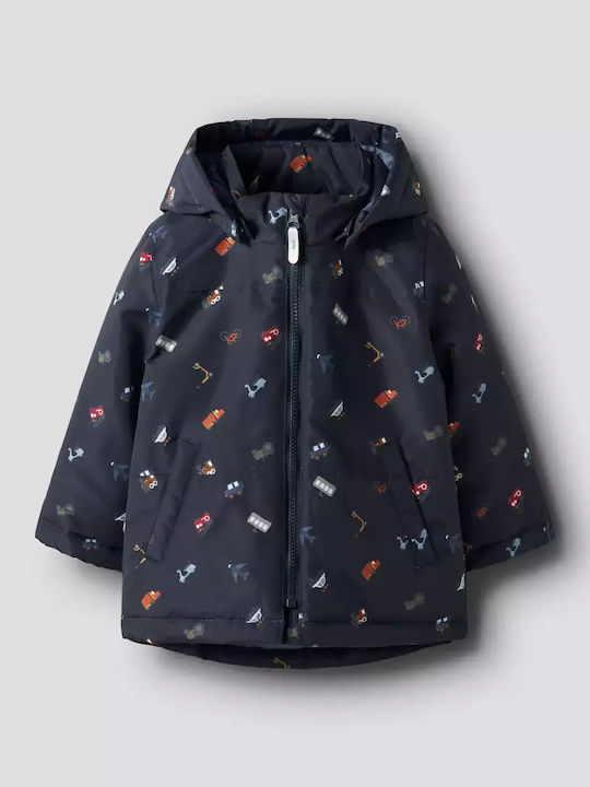 Kids' Casual Jacket Short with Hood Dark Sapphire