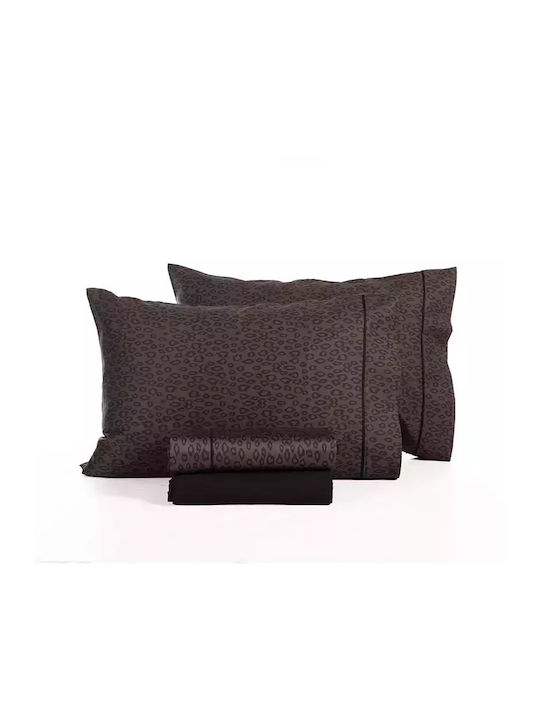 Nef-Nef Homeware Sheet Sets Queen 240x270cm. Leonar Anthracite 4pcs