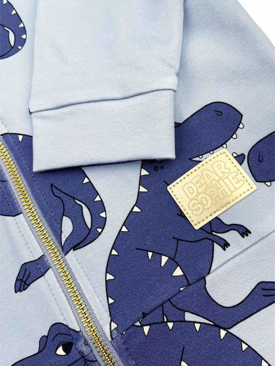 Bluze și Hanorace Pentru Copii Cardigan Cu Glugă Albastru