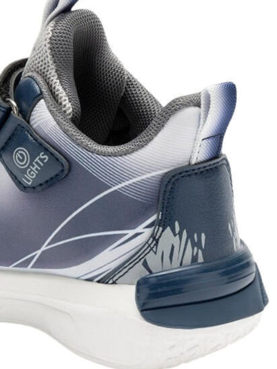 Παιδικά Sneakers High με Φωτάκια Μπλε