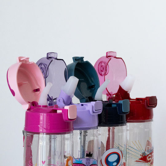 Sidirela Princess Kids Water Bottle Plastic with Straw Sidirela Princess 500ml