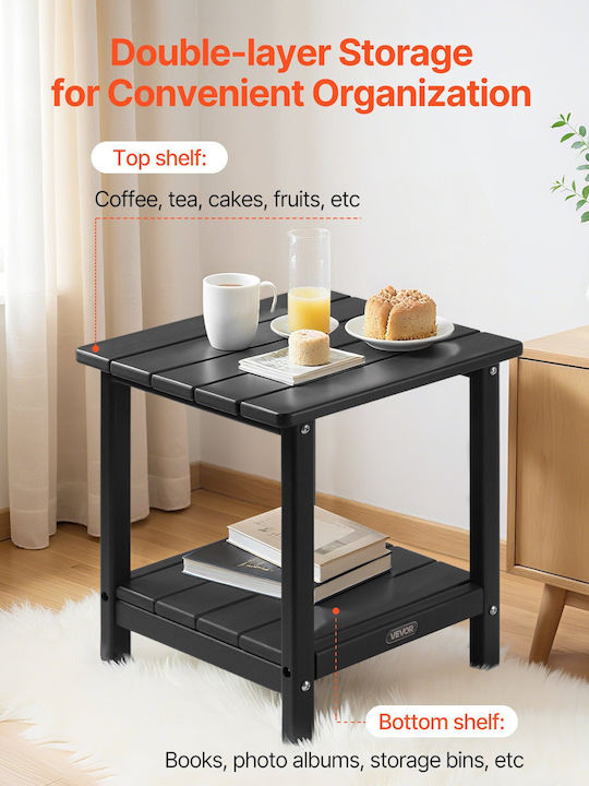 Tisch Stabil Black 45x45cm