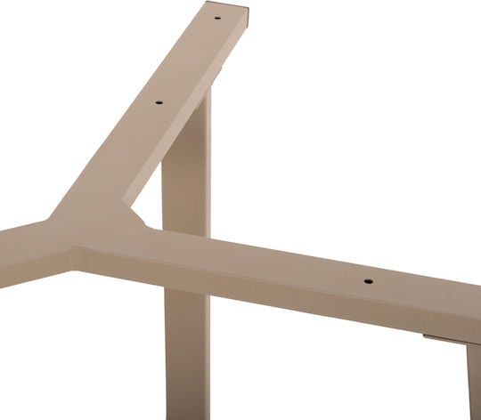 HomeMarkt Metallische Tischbasis Für Tisch / Büro Mit Einstellbarer Cappuccino Farbe 60x111x71cm
