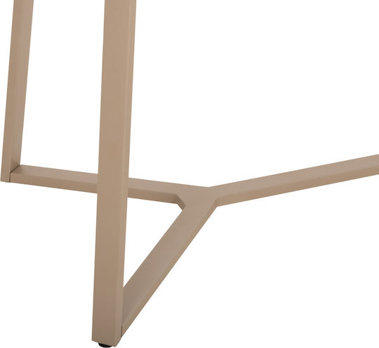 HomeMarkt Metallische Tischbasis Für Tisch / Büro Mit Einstellbarer Cappuccino Farbe 60x111x71cm