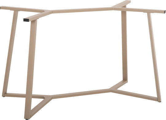 HomeMarkt Metallische Tischbasis Für Tisch / Büro Mit Einstellbarer Cappuccino Farbe 60x111x71cm
