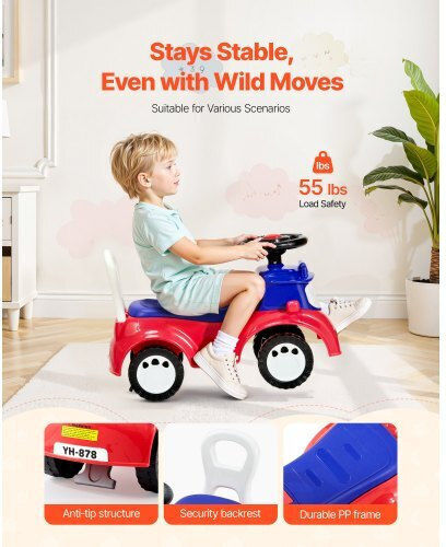 Vevor Ride On Car For 36+ Months With Sounds Red