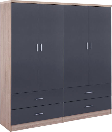 Reina Τετράφυλλη Ντουλάπα 160x42x180cm