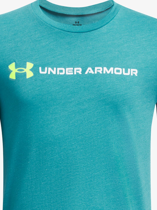 Kids' T-shirt Turquoise Logo